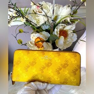 Coach Zip Wallet-Horse and Carriage Print